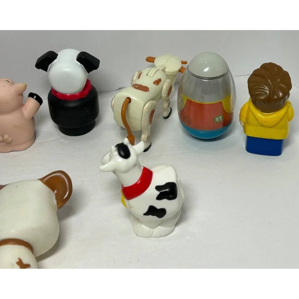 Vintage Toy Figurine‎ Lot Of 14 Little People Animals Big Bird Cookie Monster
